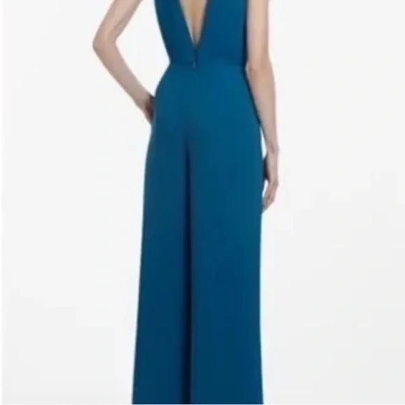 BCBGMaxAzria Blue Wide-Leg Jumpsuit - Picture 6 of 8